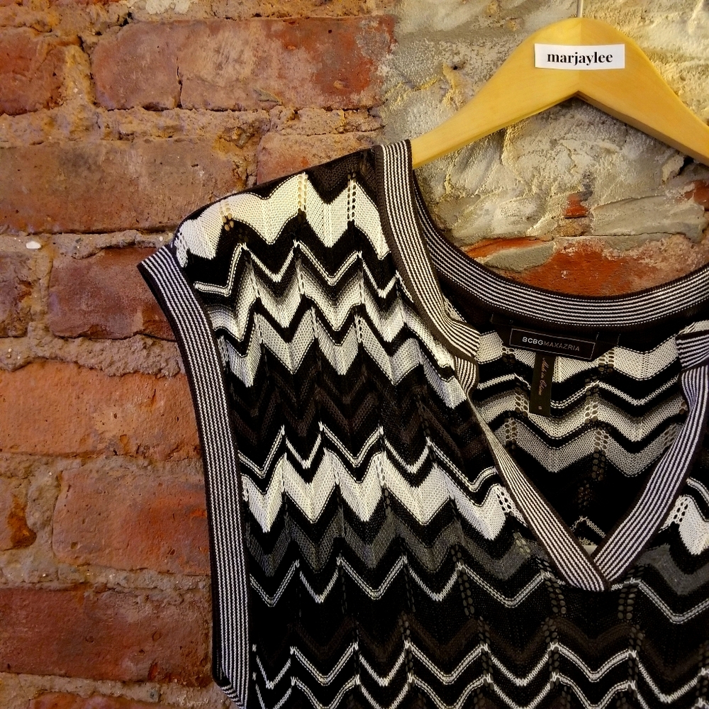 BCBG Knit Chevron Dress